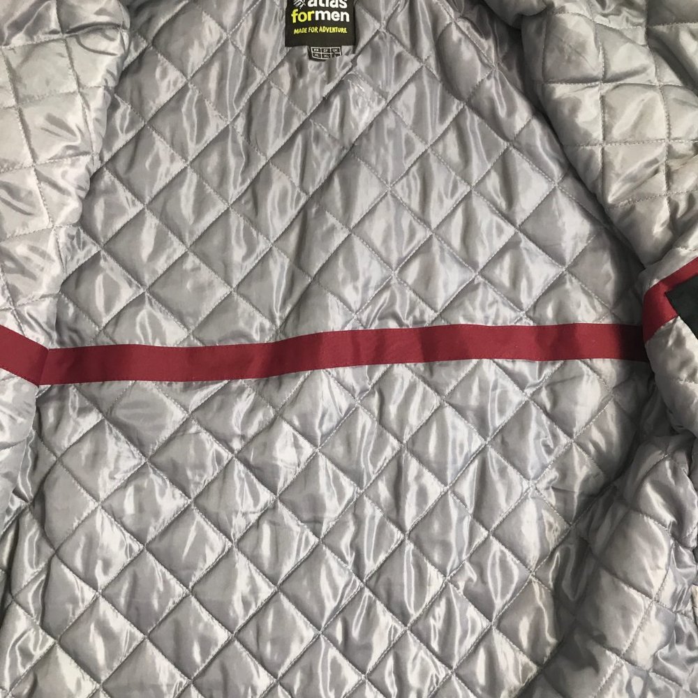 Atlas For Men Black Jacket Coat Sz Large Removable Hood Pockets Hockey Champions - Picture 7 of 12